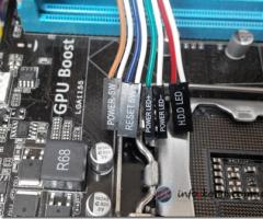Connecting the front panel to the computer motherboard